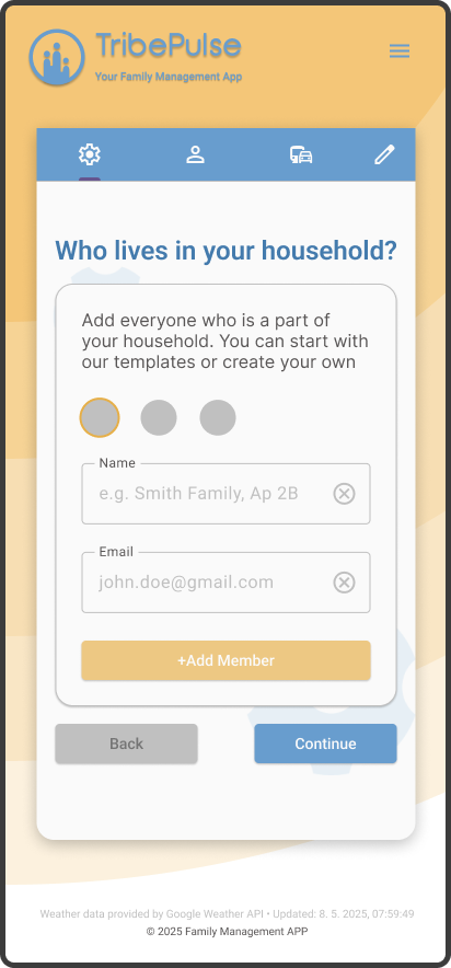 Mockup authentification first screen